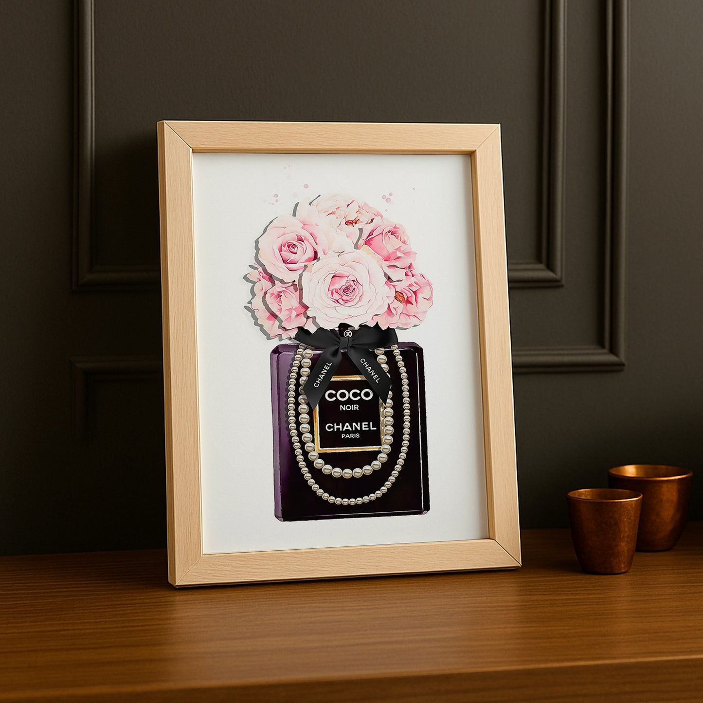 Poster Photo Chanel - Coco Noir Illustration