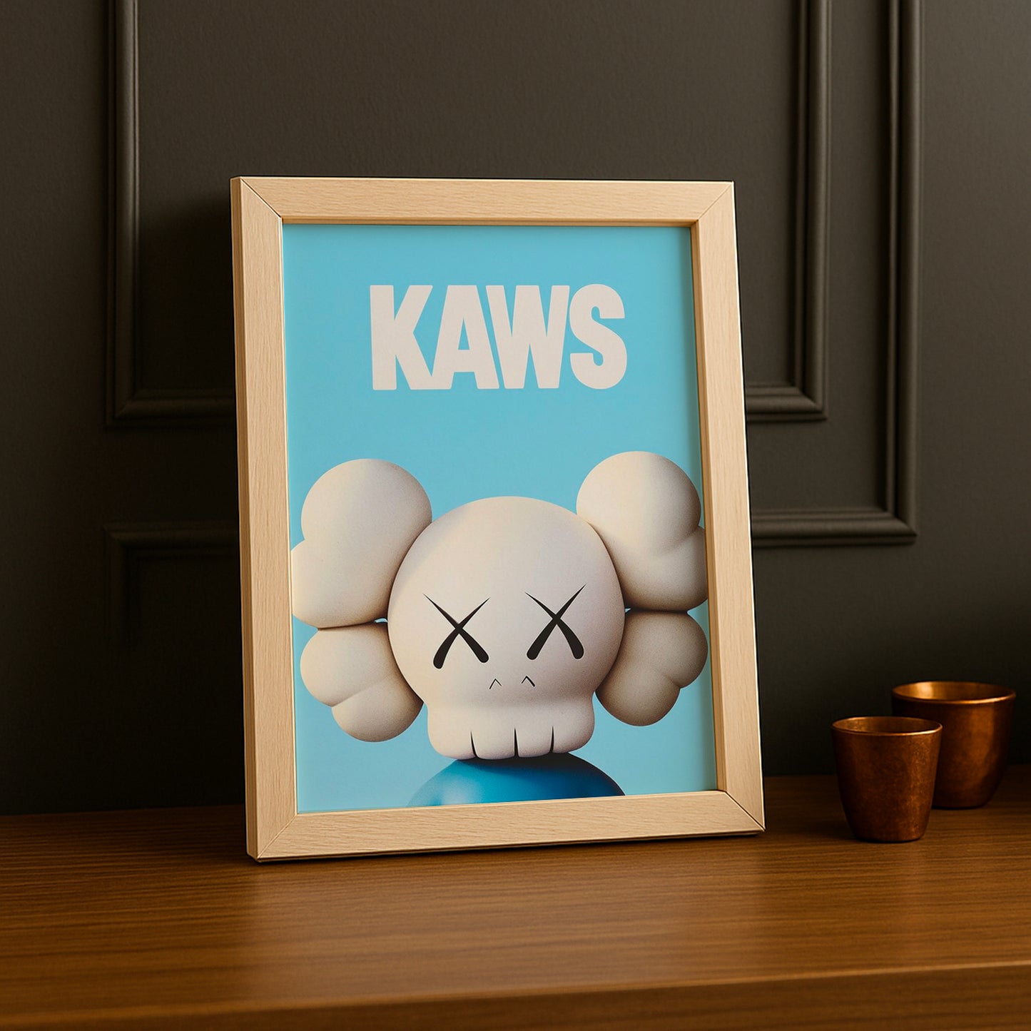 Cadre Photo Kaws - Blue Head