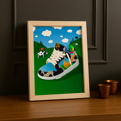 Cadre photo Nike SB Dunk Ben & Jerry's illustration