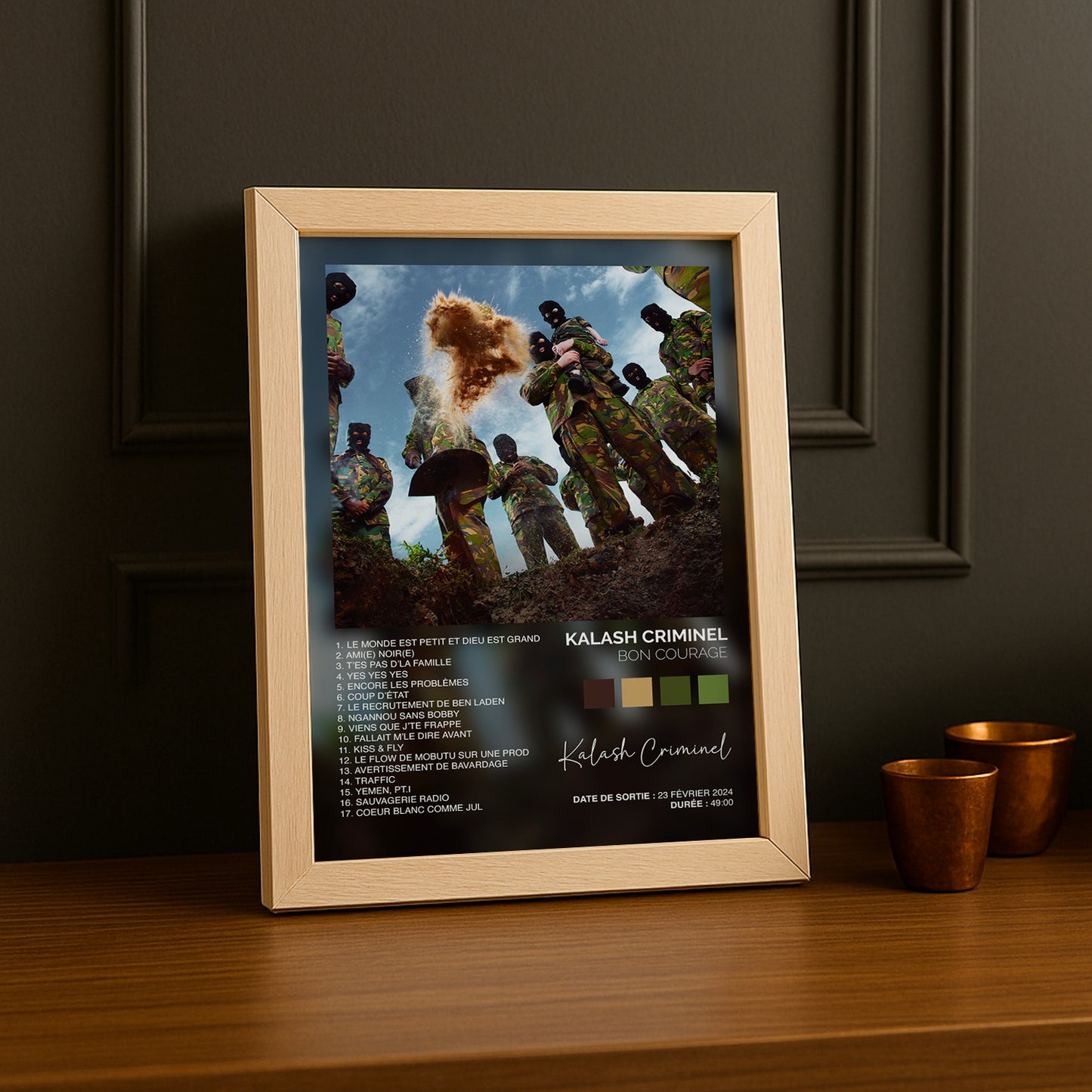 Cadre photo Album Musicaux - Bon Courage de Kalash Criminel