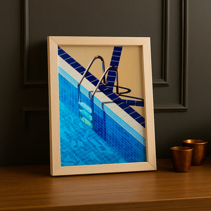 Cadre Photo Natation - Marche d'escalier de piscine