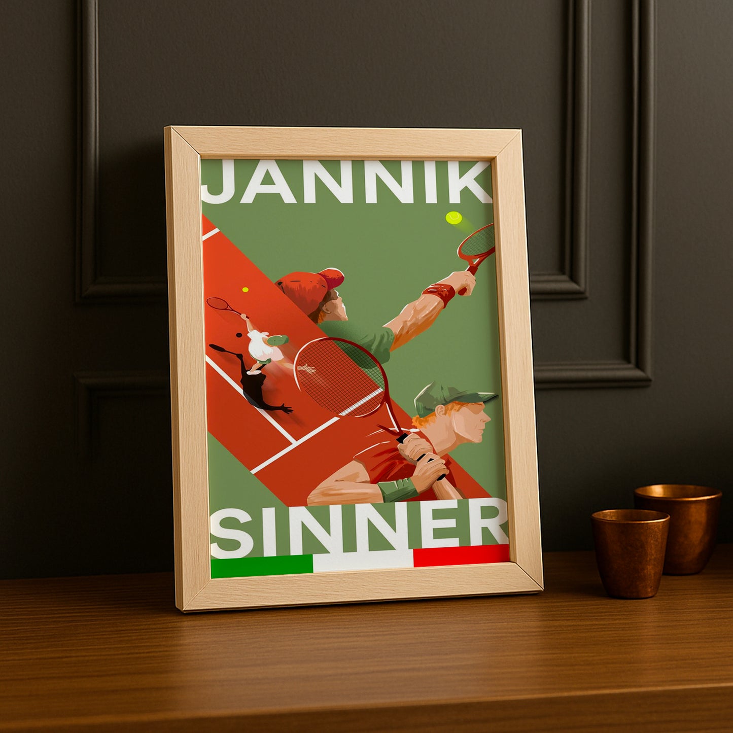 Poster Photo Tennis - Jannik Sinner Illustration