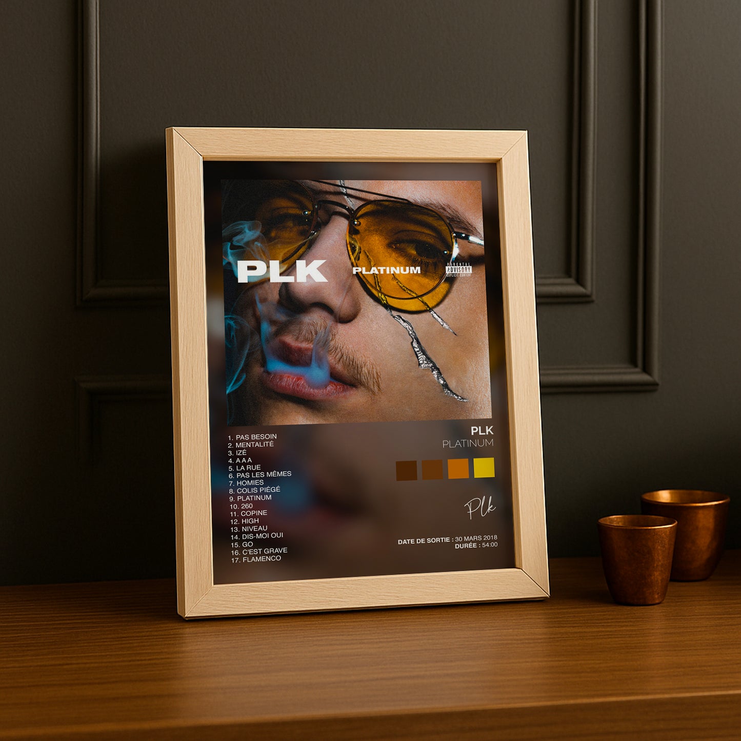 Cadre photo Album Musicaux - Platinum de PLK