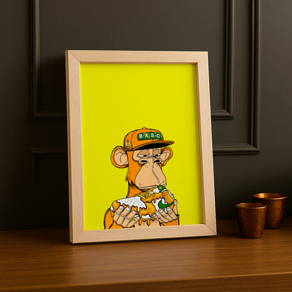 Cadre photo Bayc Ape Nike SB Dunk Orange