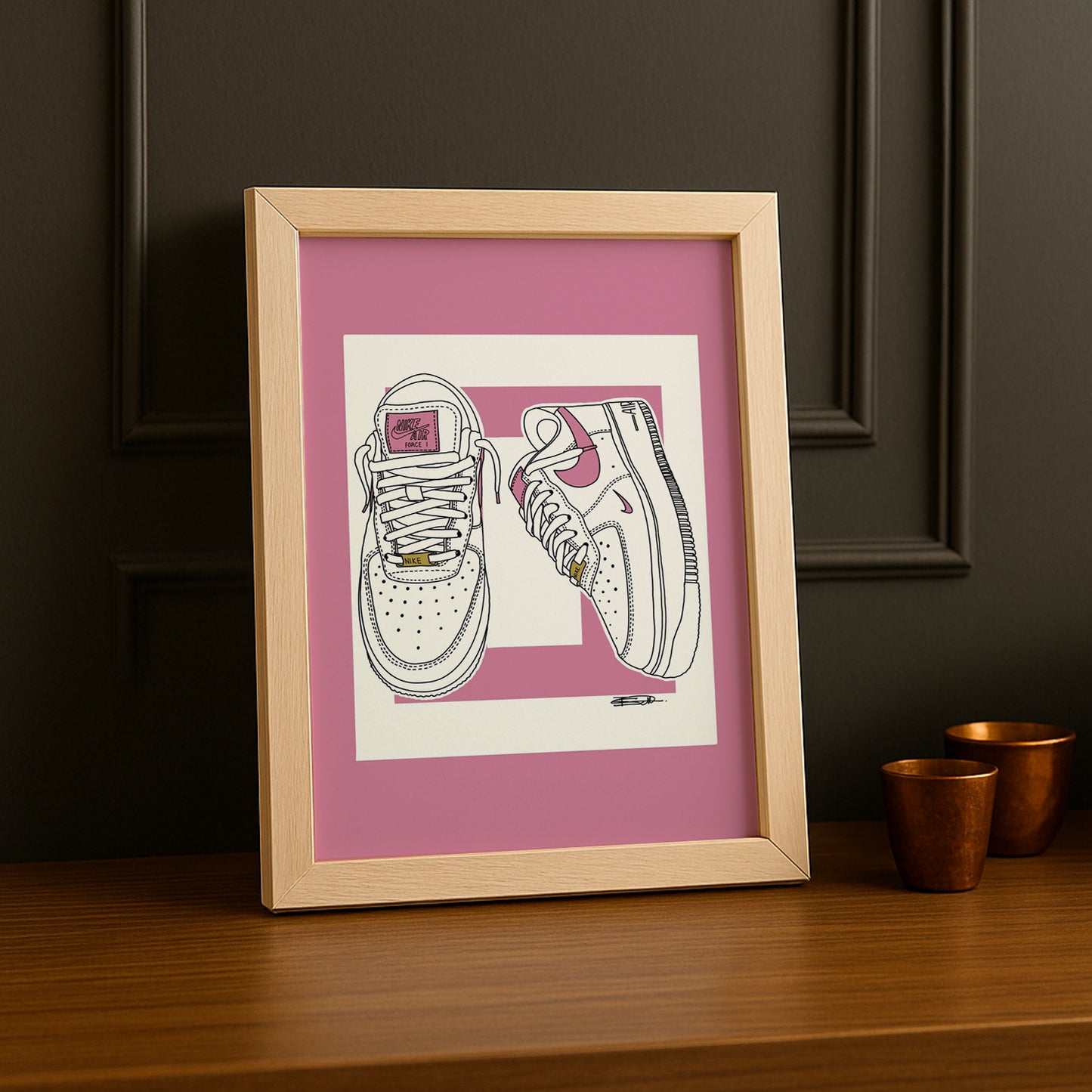 Cadre Photo Nike - Air Force 1 Rose