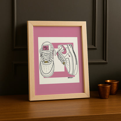 Cadre Photo Nike - Air Force 1 Rose