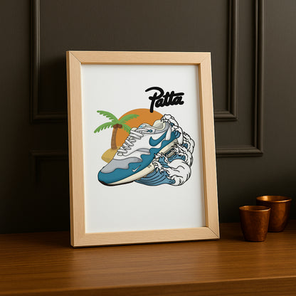 Poster Nike Patta bleu