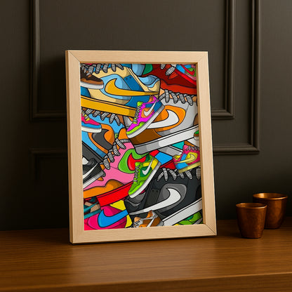 Cadre photo Nike Dunks Illustration