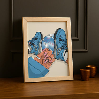 Cadre Photo Nike - Blue Nails