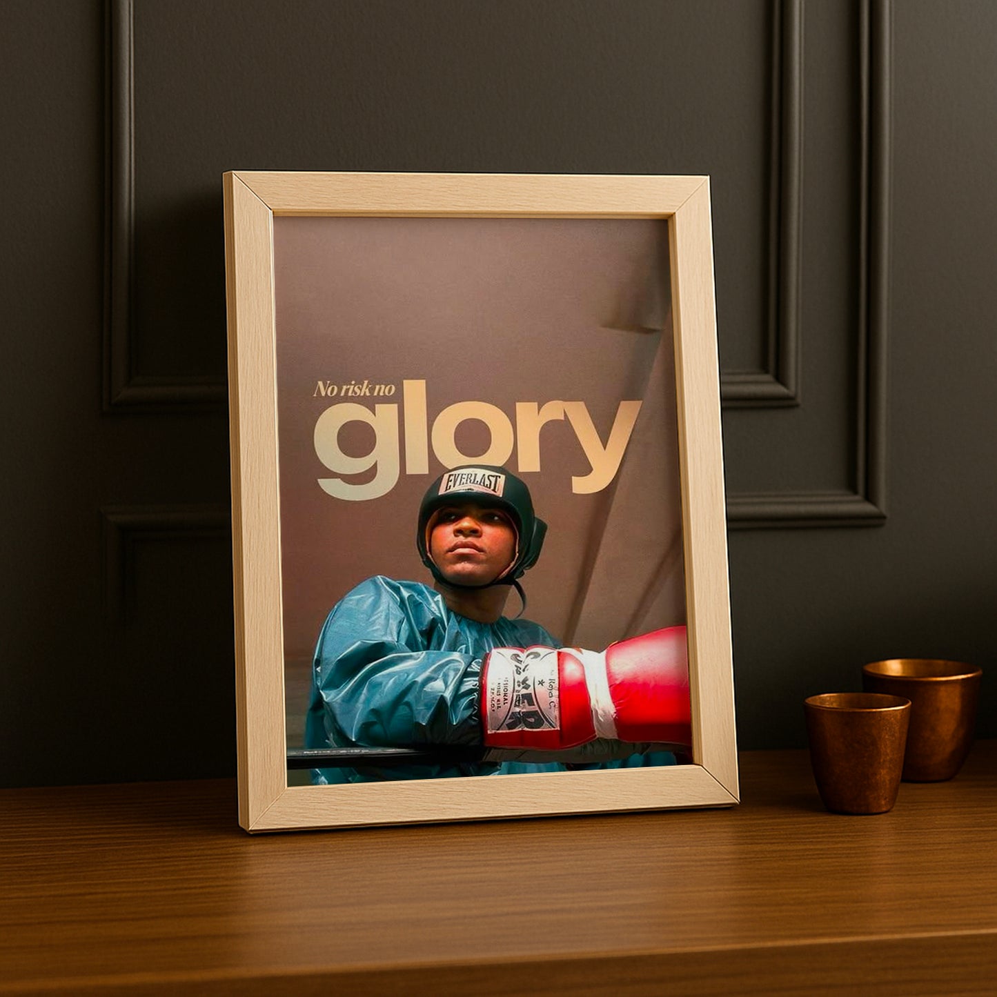 Cadre Photo Boxe - No Risk No Glory