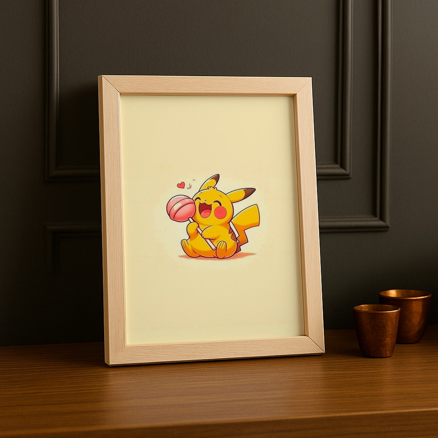 Cadre Photo Pokémon - Pikachu Illustration Bonbon