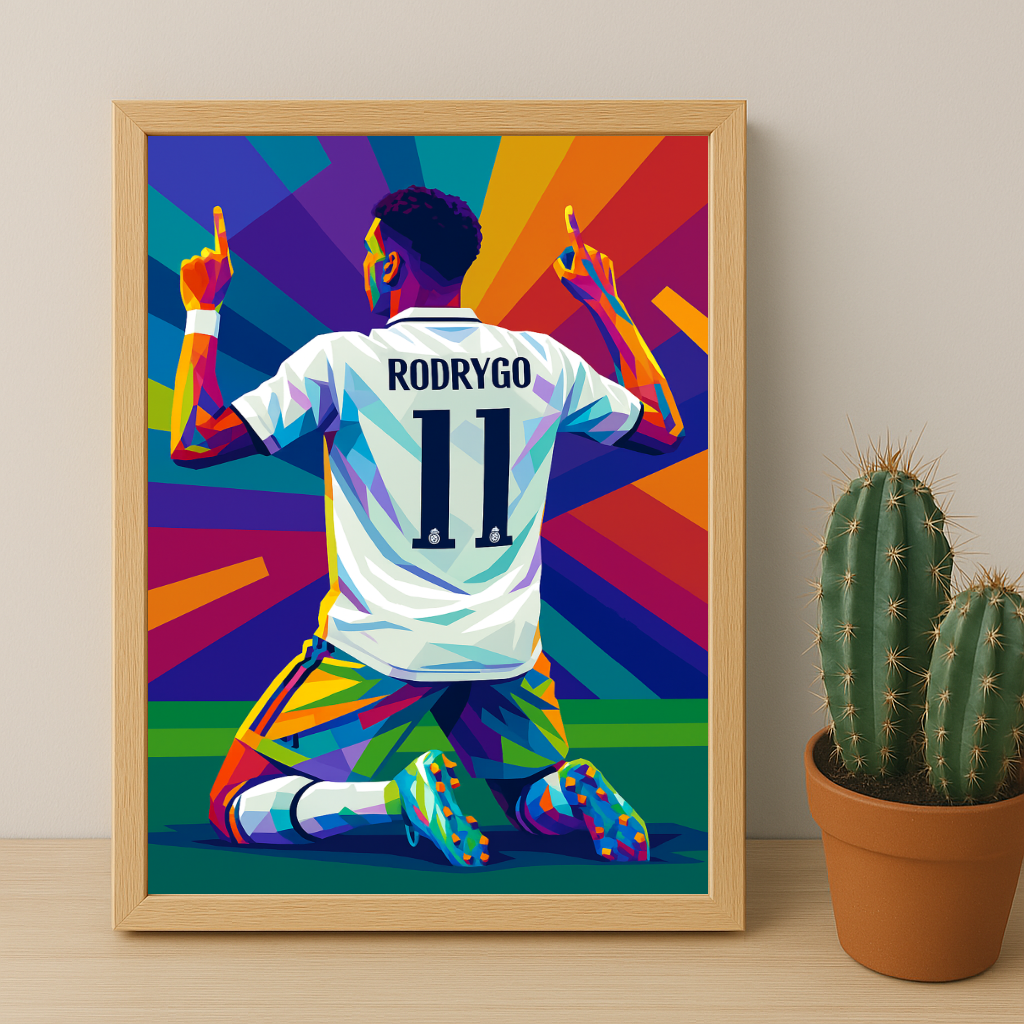 Cadre Photo Rodrygo Real Madrid – Affiche HD Encadrée Papier Premium