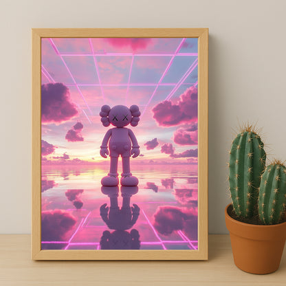 Poster Kaws - Rose 3D
