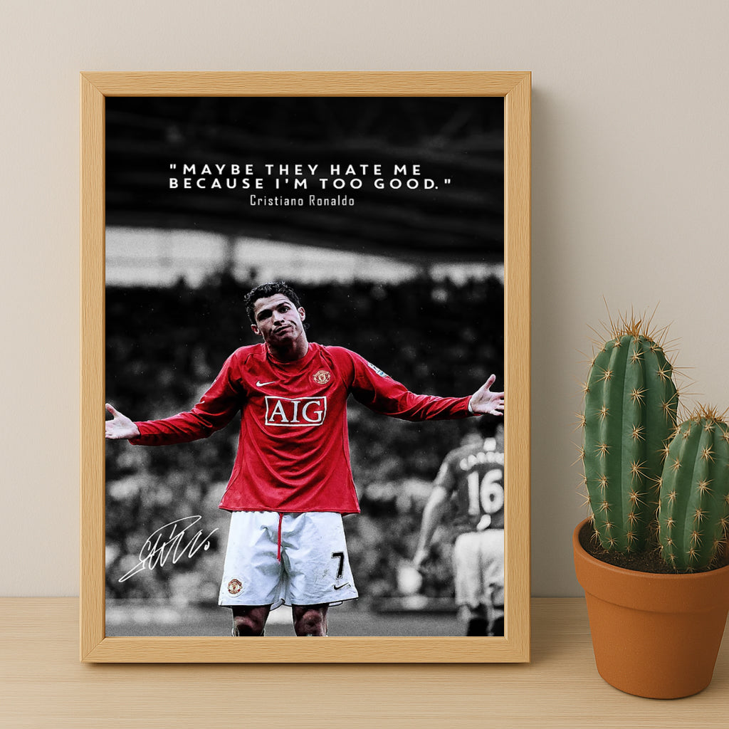 Cadre photo Motivation - Cristiano Ronaldo Citation