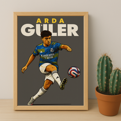 Cadre Photo Arda Güler Real Madrid – Affiche HD Encadrée Papier Premium