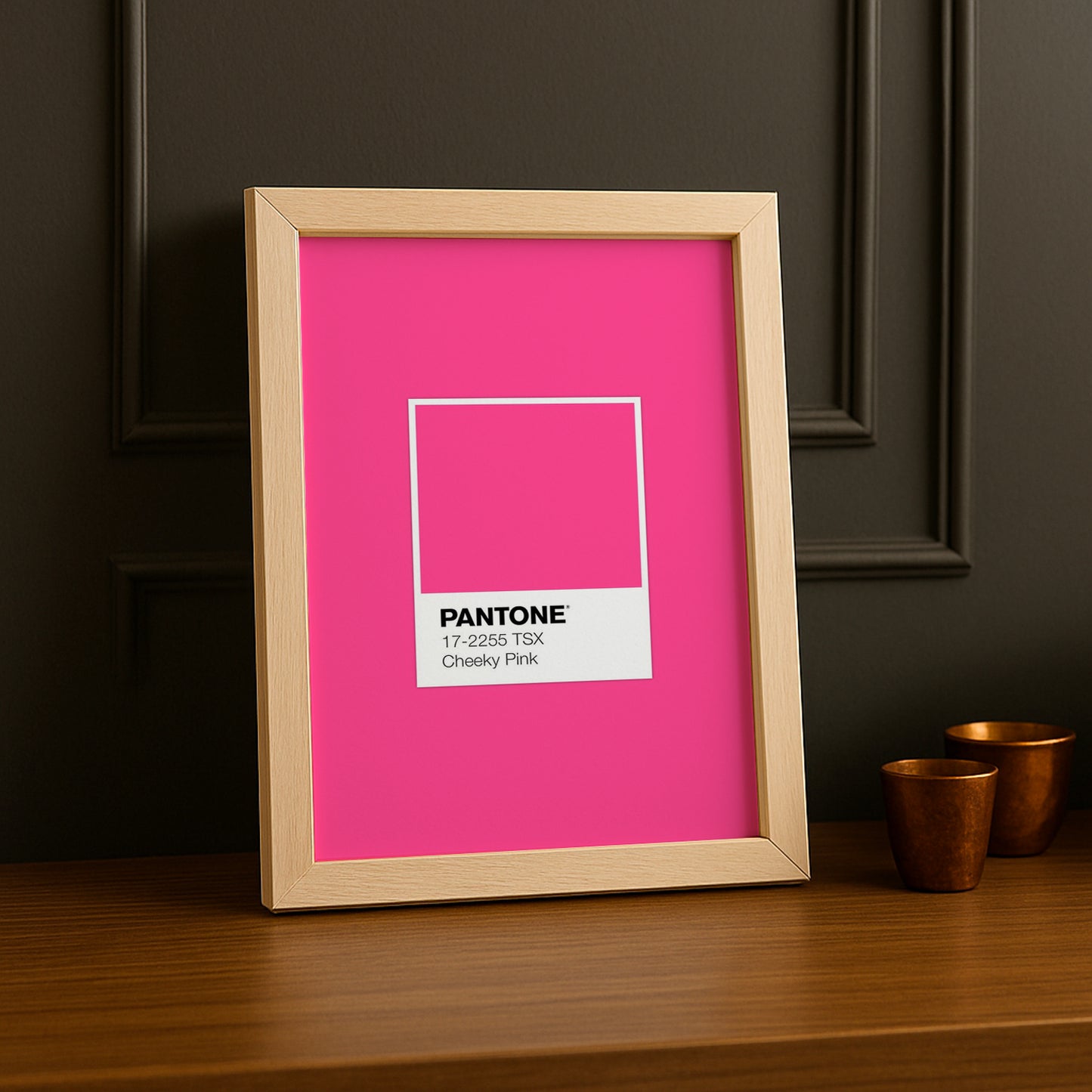Cadre Photo Pantone Étiquette - Cheeky Pink