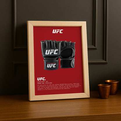 Cadre photo Gants noir UFC