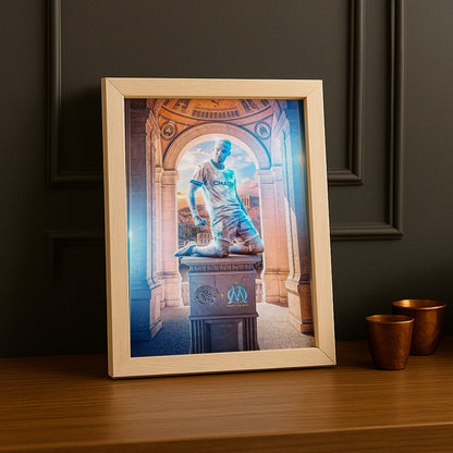 Poster encadrée Olympique de Marseille - Statue