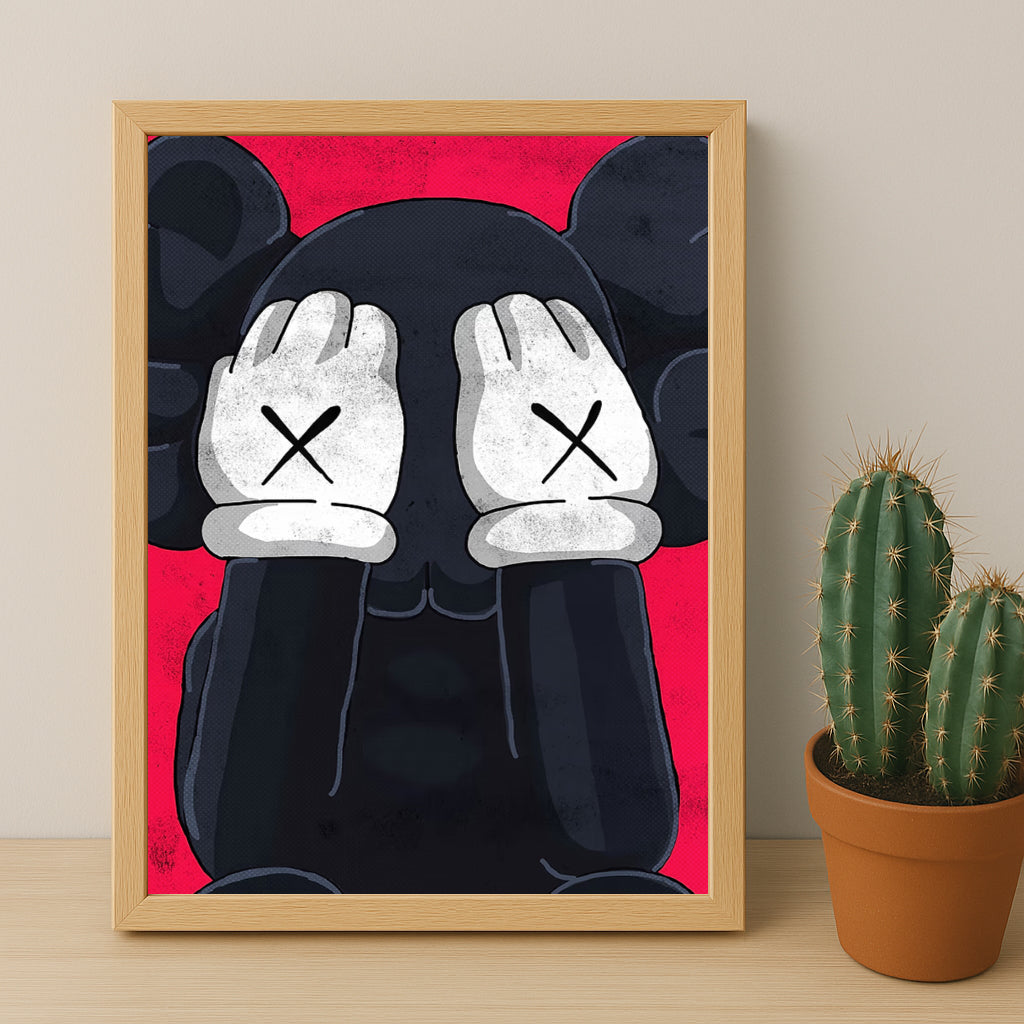 Cadre photo Kaws - Cache-Yeux