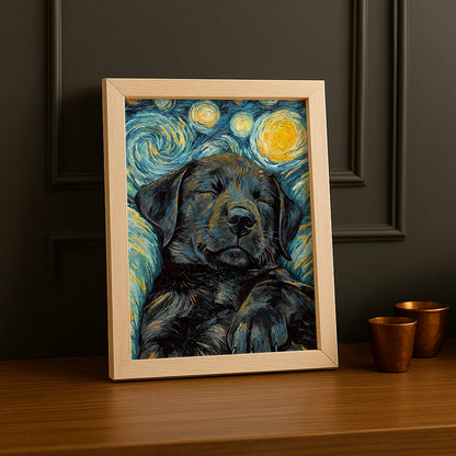 Cadre Photo Chien - Chiot noir