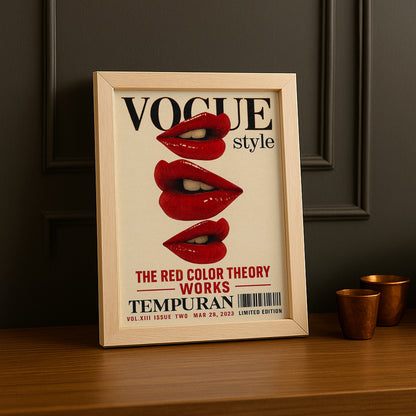 Cadre photo Vogue - Red Lips