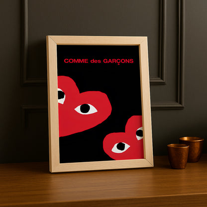 Cadre photo Comme Des Garçons deux coeurs