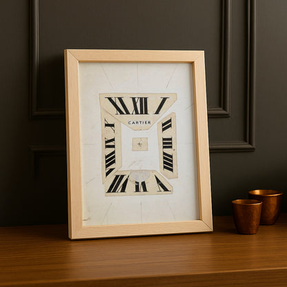 Cadre photo Cartier - Horloge en Papier