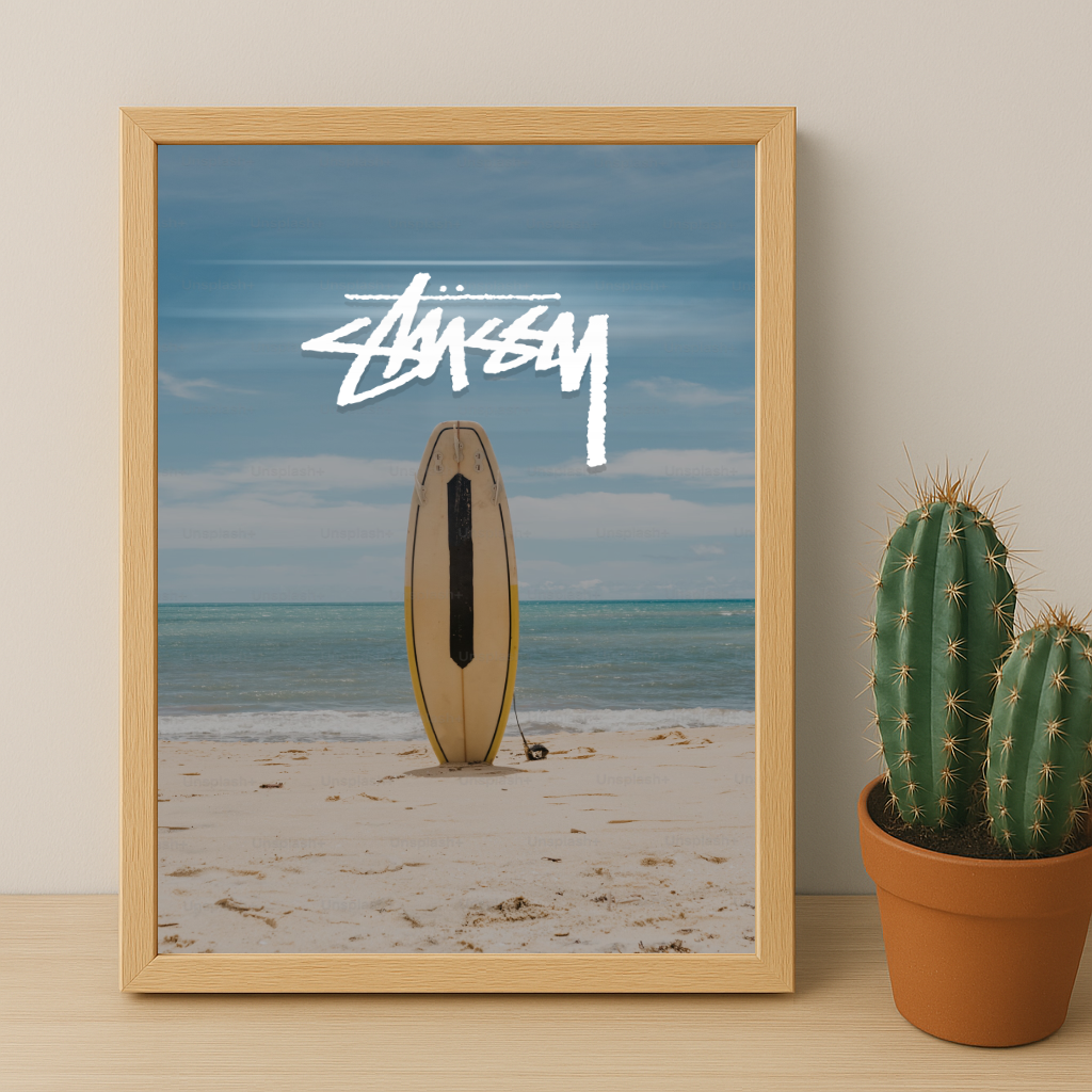Cadre photo Stüssy - Planche de Surf