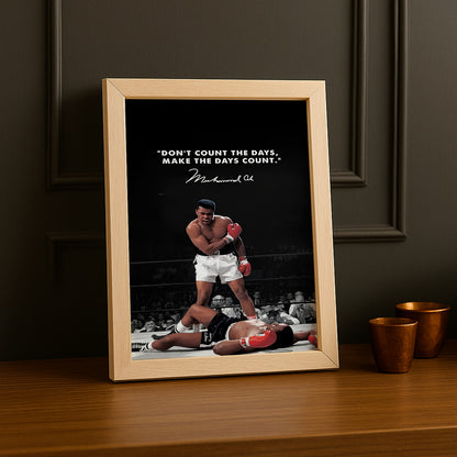 Cadre Photo Boxe - Muhammad Ali Motivation