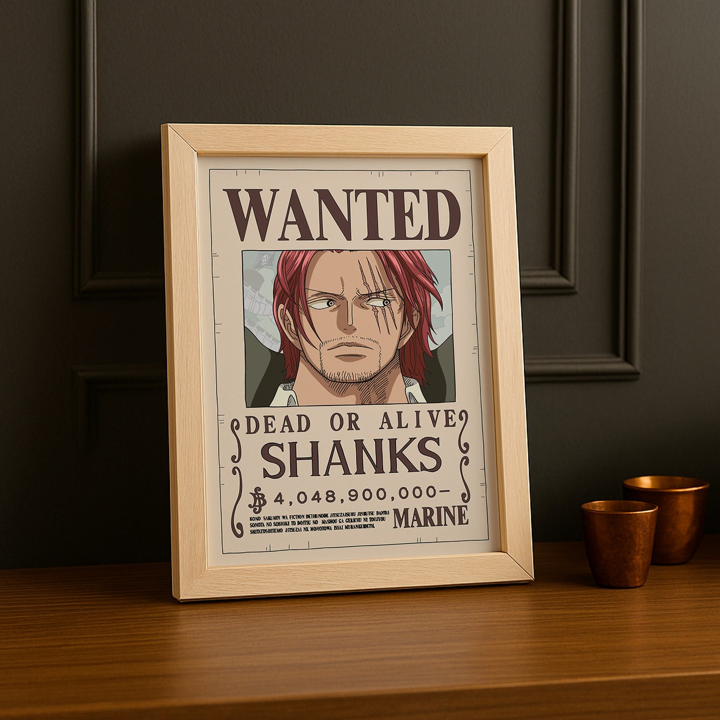 Cadre photo One Piece - Wanted Shanks