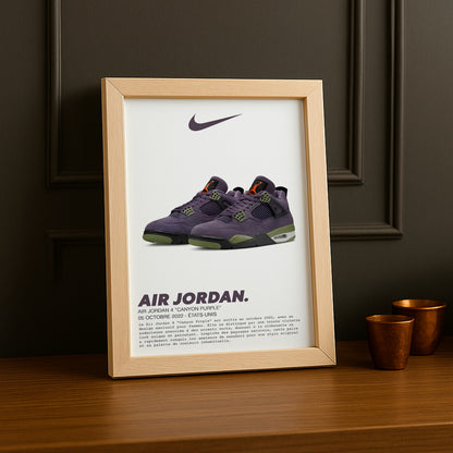 Cadre photo Nike Air Jordan 4 Retro Canyon Purple