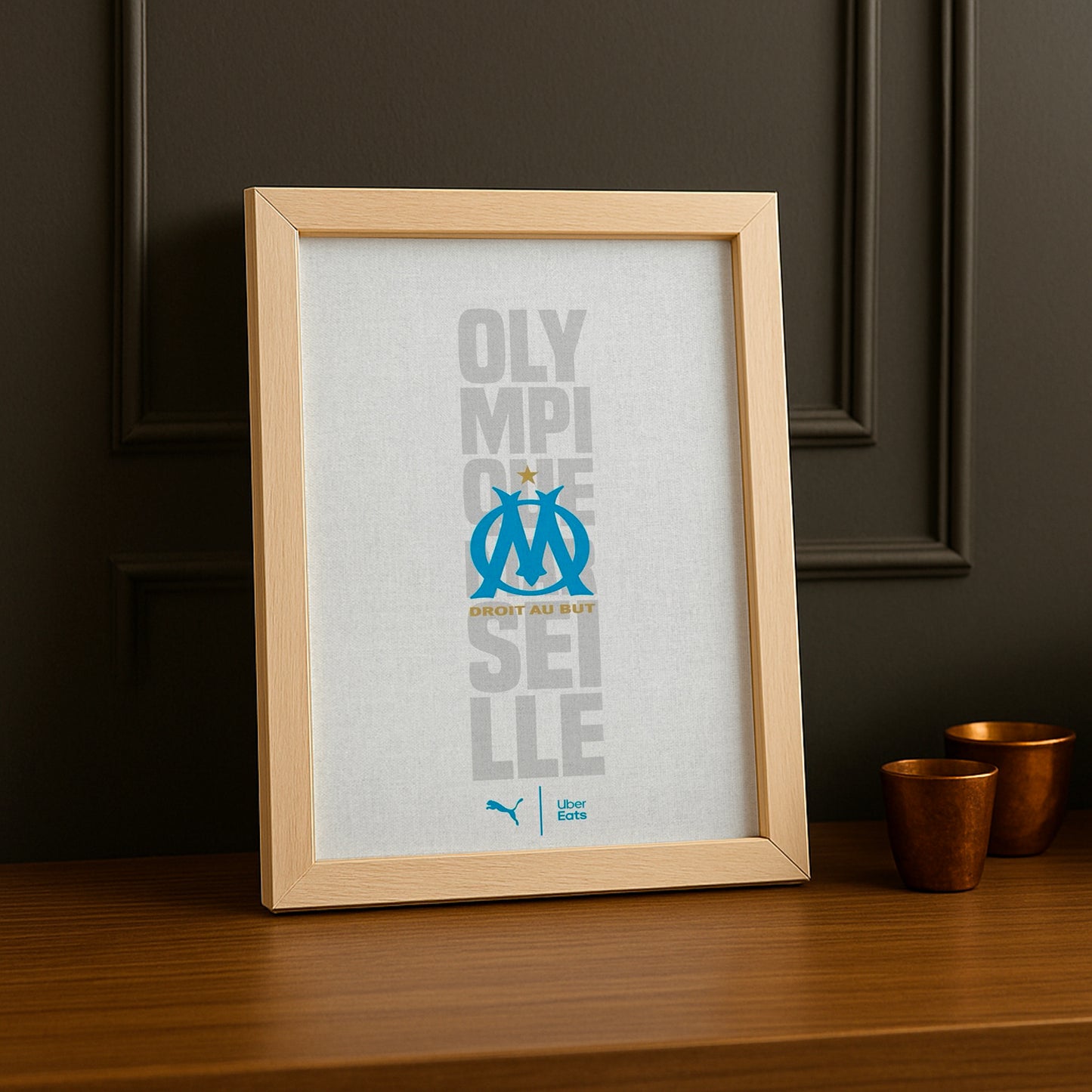 Cadre Photo Olympique de Marseille - Droit au But White