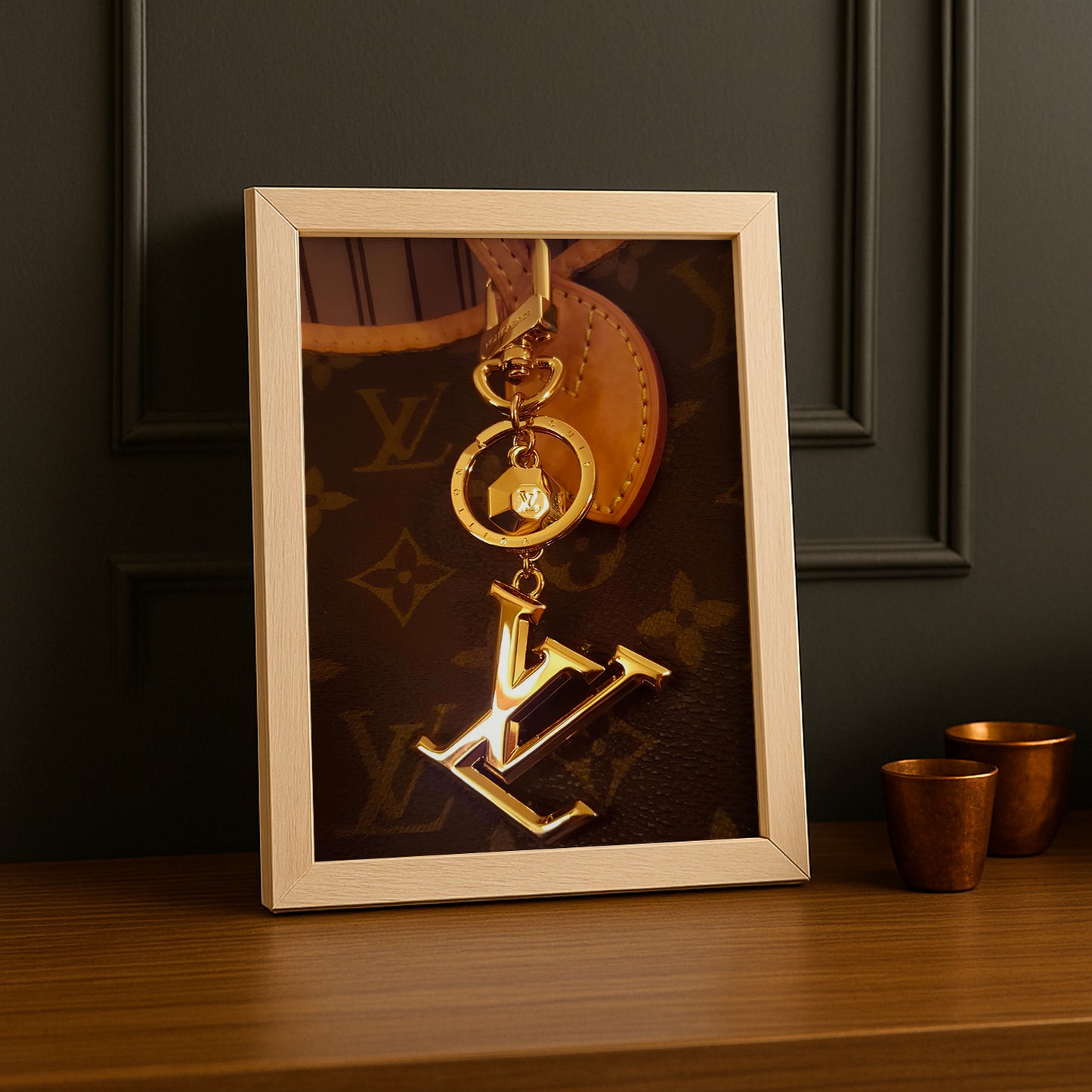 Cadre photo Louis Vuitton - Dorée LV