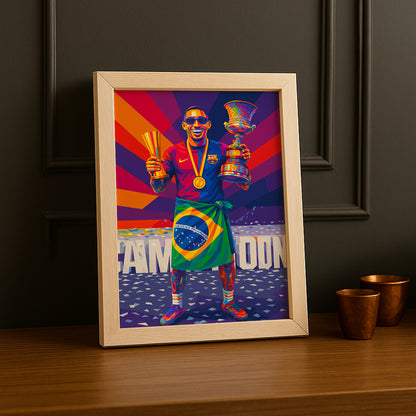 Cadre Photo FC Barcelone - Raphinha Illustration