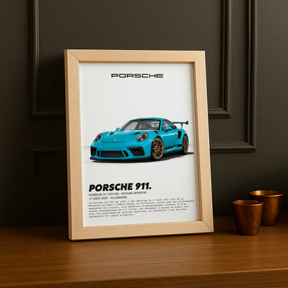 Cadre photo Porsche 911 GT3 RS Bleu