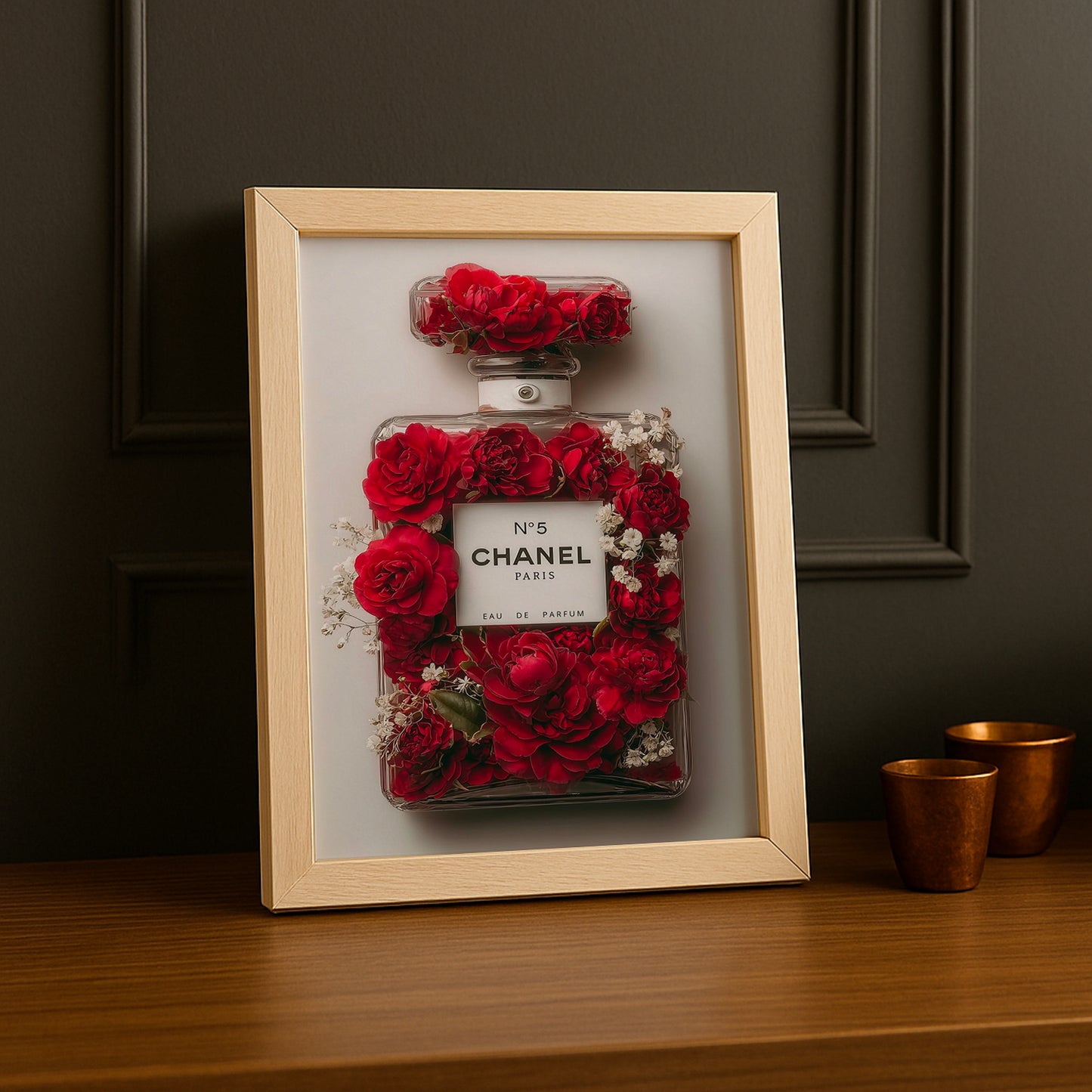 Cadre photo Chanel - N°5 Chanel Roses