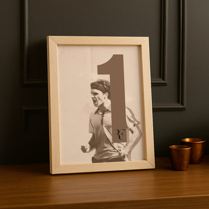 Poster Photo Tennis - Numéro 1 Roger Federer