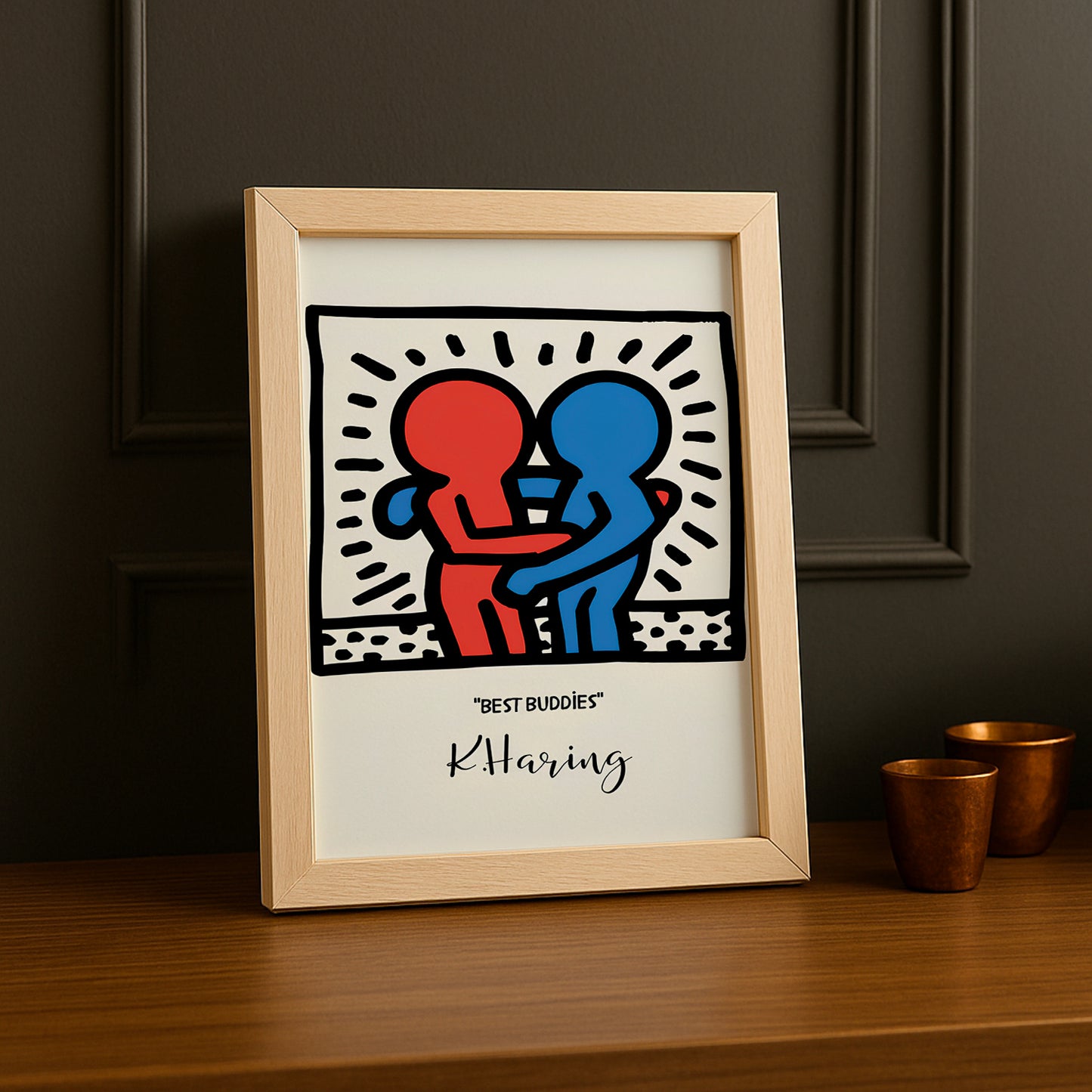 Cadre photo Keith Haring "Best Buddies"