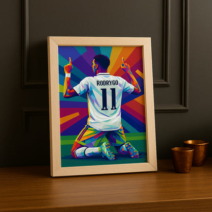 Cadre Photo Rodrygo Real Madrid – Affiche HD Encadrée Papier Premium