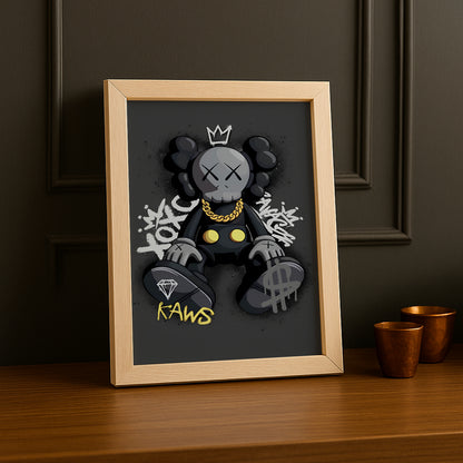 Cadre photo Kaws - King of graffiti