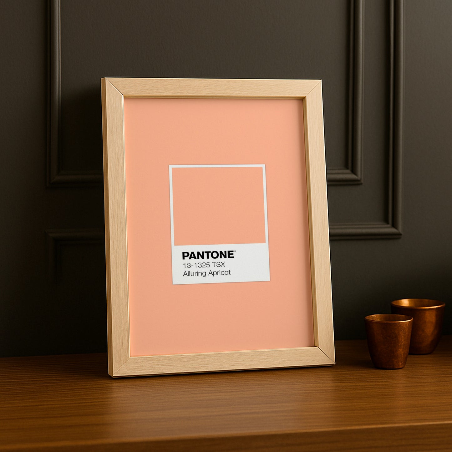 Cadre Photo Pantone Étiquette - Alluring Apricot
