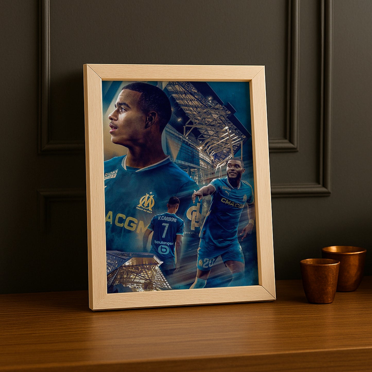 Cadre photo Olympique de Marseille Illustration