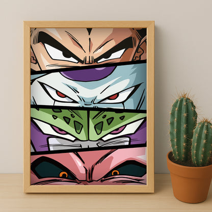 Poster Dragon Ball Z - Eyes Villians DBZ