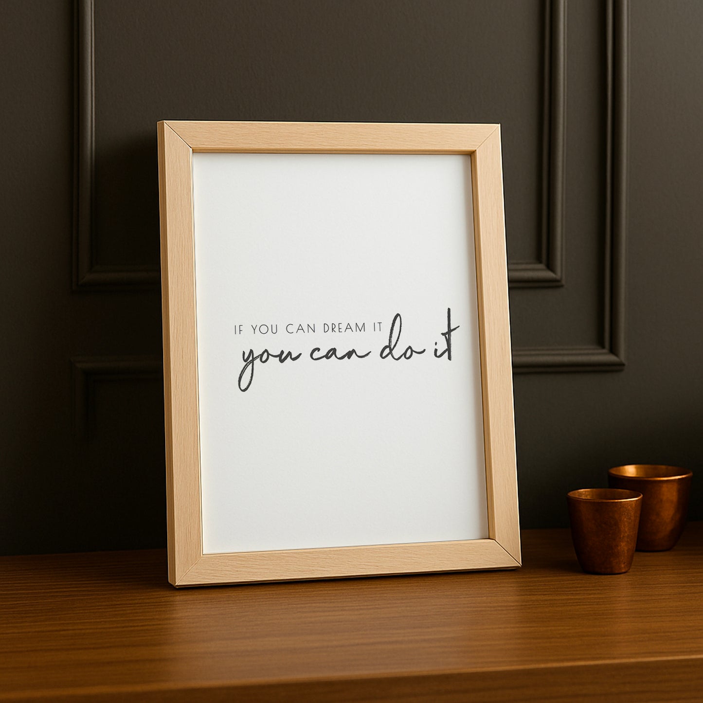 Cadre photo Citation - You can do it