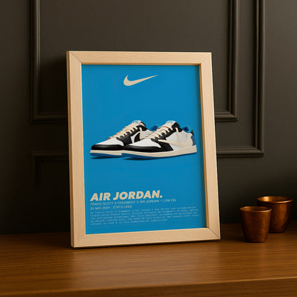 Cadre photo Travis Scott x Air Jordan 1 Low OG x Fragment
