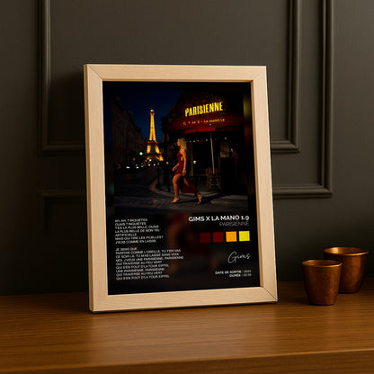 Cadre photo Titre Musicaux - Parisienne de Gims