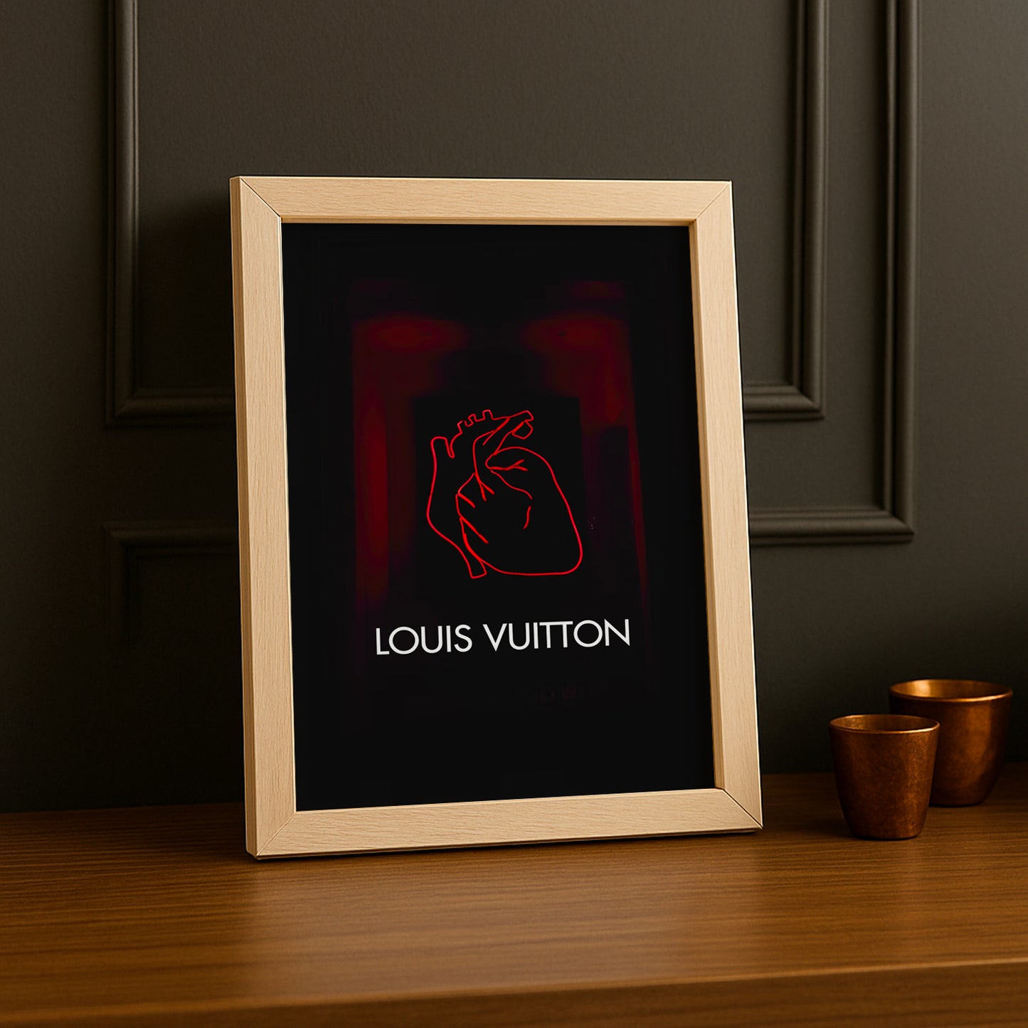 Cadre photo Louis Vuitton - Cœur