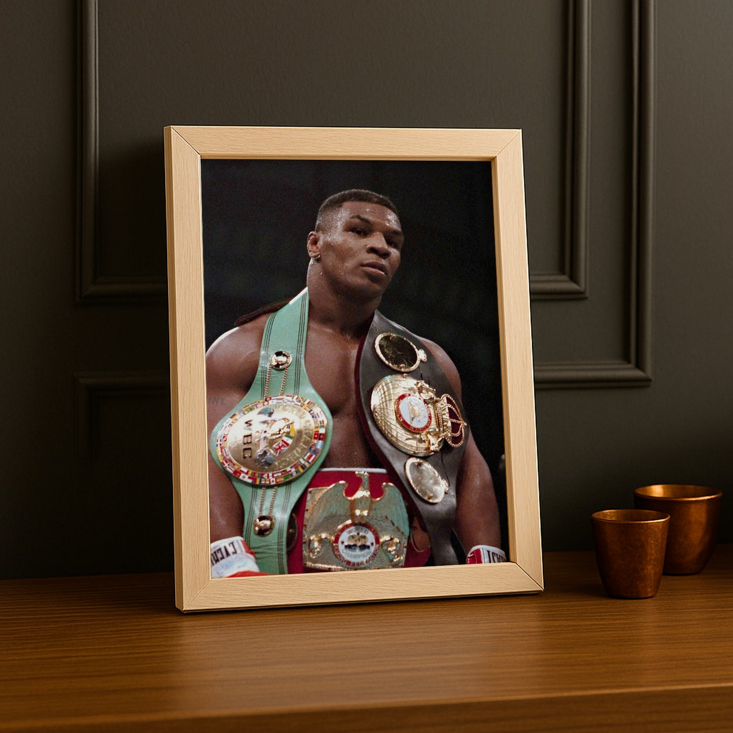 Cadre Photo Boxe - Mike Tyson Ceinture