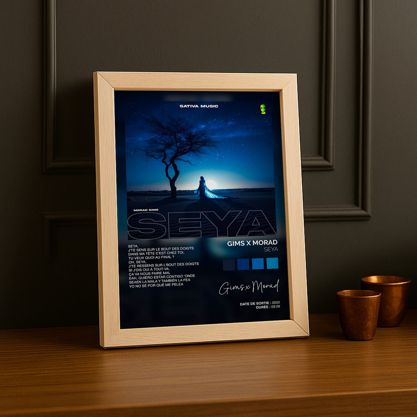 Cadre photo Titre Musicaux - Seya de Gims x Morad