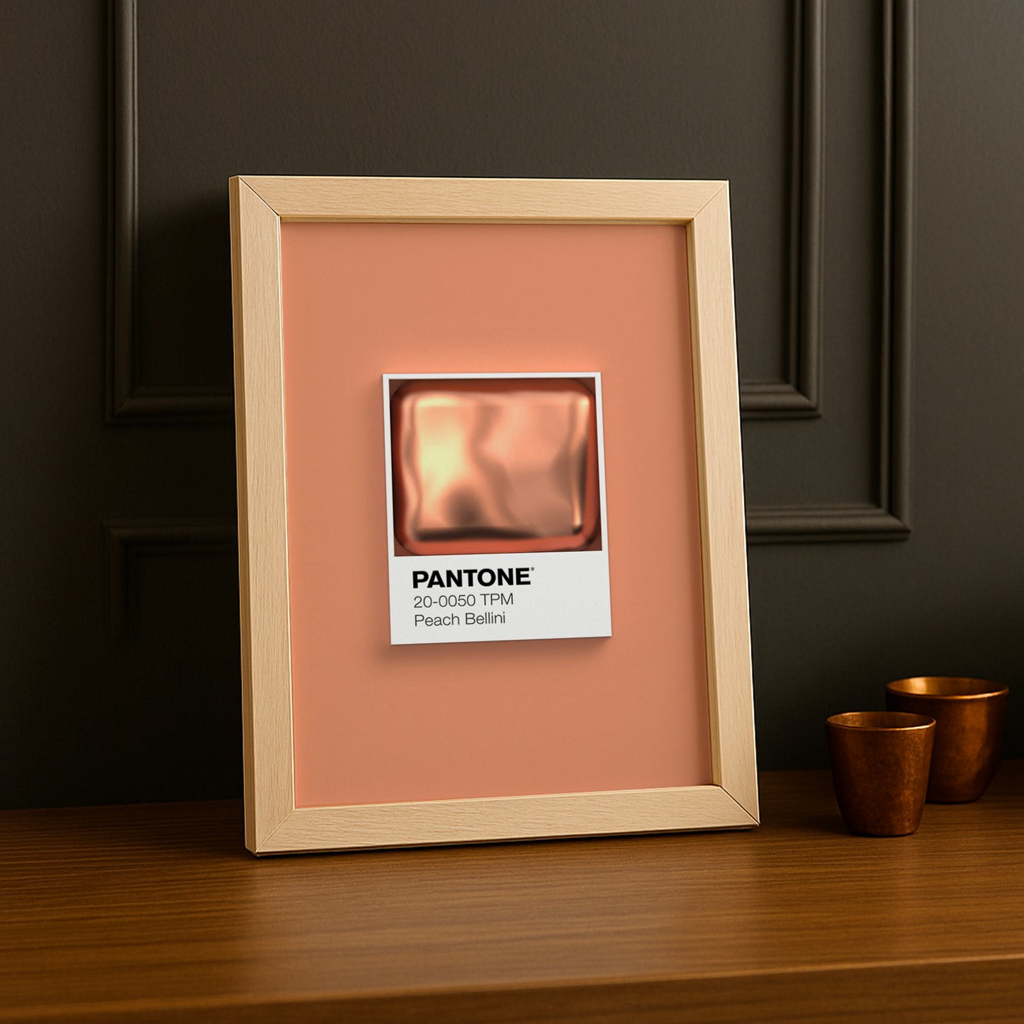 Cadre Photo Pantone Étiquette - Peach Bellini